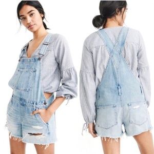 Abercrombie & Fitch Denim Shortalls Overalls Women’s XS